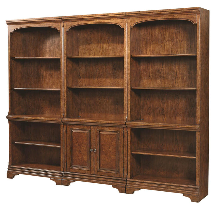 Aspenhome Hawthorne Door Bookcase in Brown Cherry