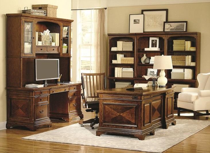 Aspenhome Hawthorne Open Bookcase in Brown Cherry