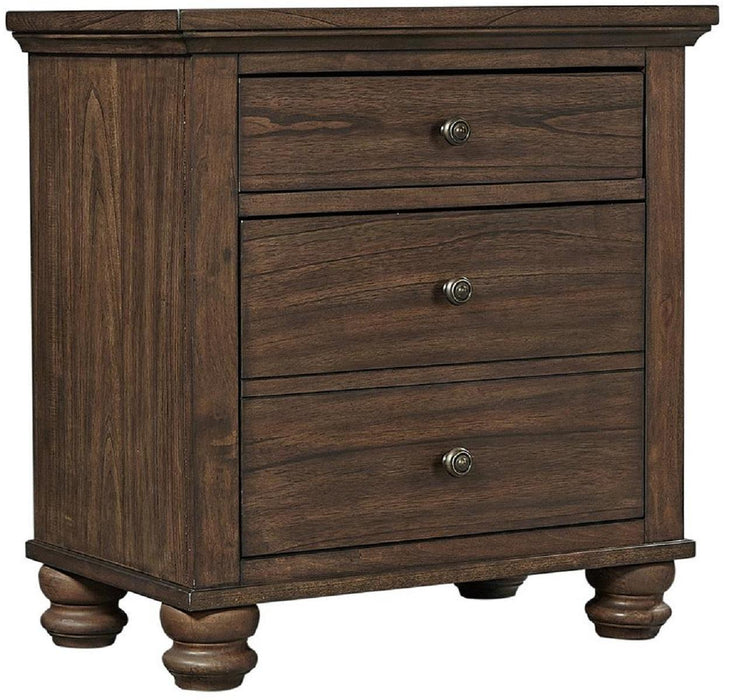 Aspenhome Hudson Valley 3 Drawer Nightstand in Chestnut image