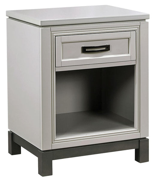 Aspenhome Hyde Park 1 Drawer Nightstand in Light Gray image