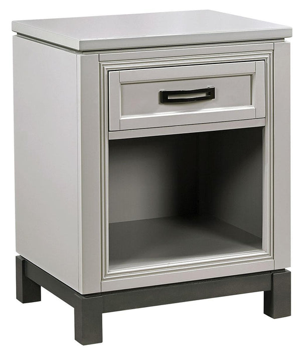 Aspenhome Hyde Park 1 Drawer Nightstand in Light Gray image