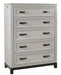 Aspenhome Hyde Park 5 Drawer Chest in Light Gray image