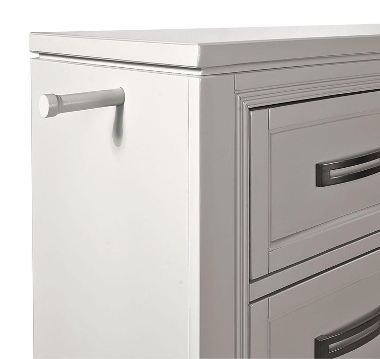 Aspenhome Hyde Park 5 Drawer Chest in Light Gray