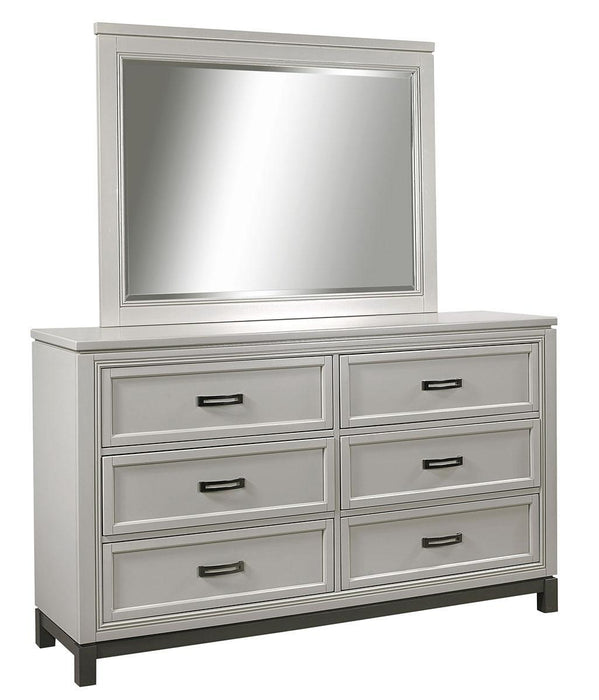 Aspenhome Hyde Park 6 Drawer Dresser in Light Gray