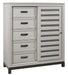 Aspenhome Hyde Park Sliding Door Chest in Light Gray image