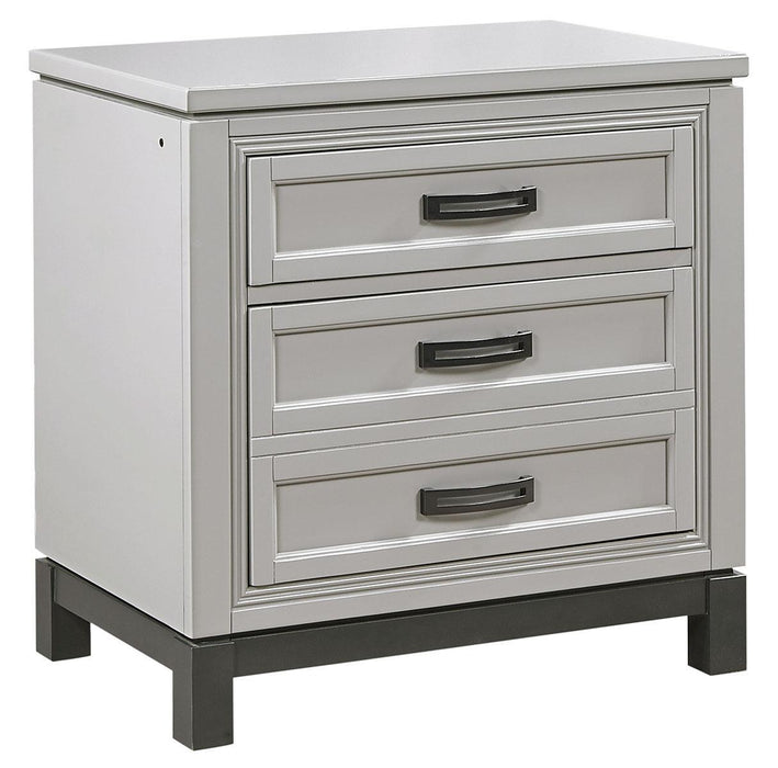 Aspenhome Hyde Park Liv360 2 Drawer Nightstand in Light Gray image