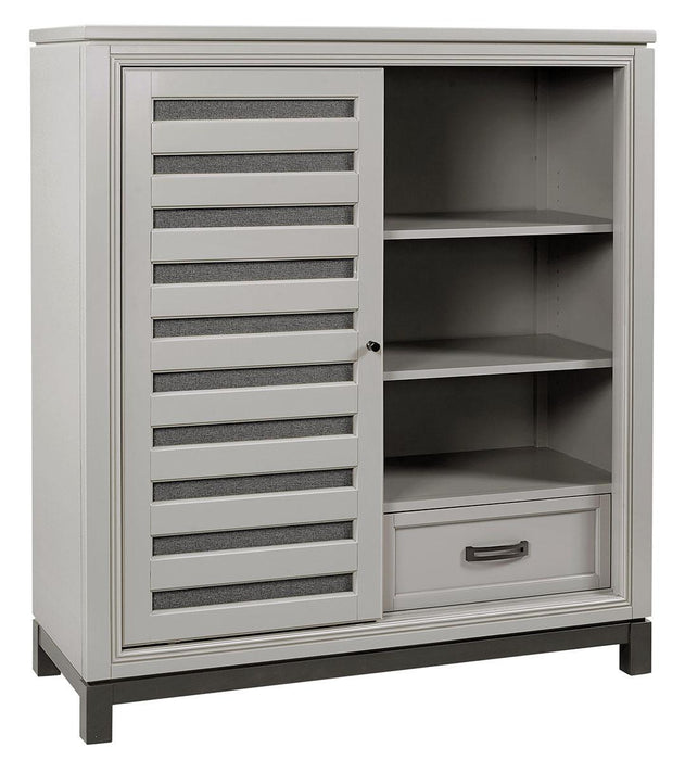 Aspenhome Hyde Park Sliding Door Chest in Light Gray