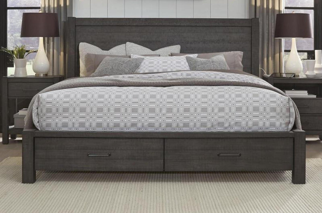 Aspenhome Mill Creek King Storage Bed in Carob