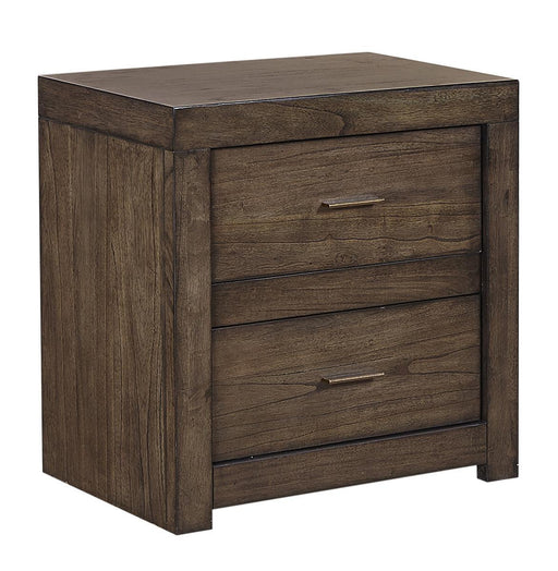 Aspenhome Modern Loft 2 Drawer Nightstand in Brownstone image