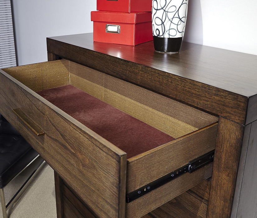 Aspenhome Modern Loft 5 Drawer Chest in Brownstone