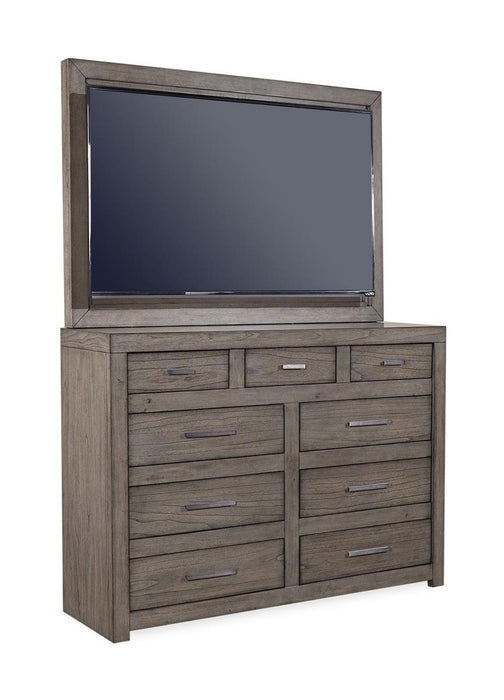 Aspenhome Modern Loft 9 Drawer Chesser in Greystone