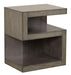 Aspenhome Modern Loft S-Shaped Nightstand in Greystone image