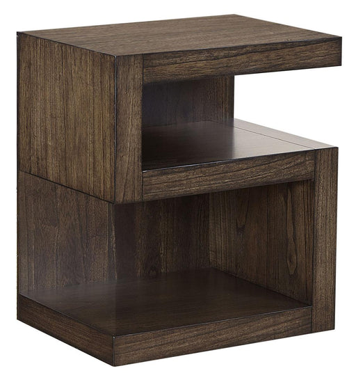 Aspenhome Modern Loft S-Shaped Nightstand in Brownstone image