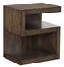 Aspenhome Modern Loft S-Shaped Nightstand in Brownstone image