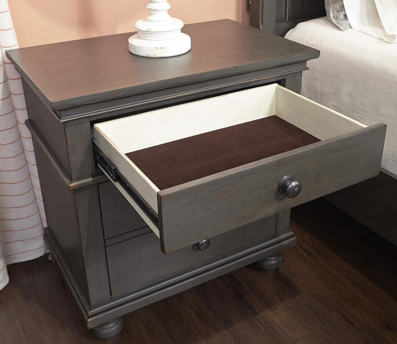 Aspenhome Oxford 2 Drawer Nightstand in Peppercorn