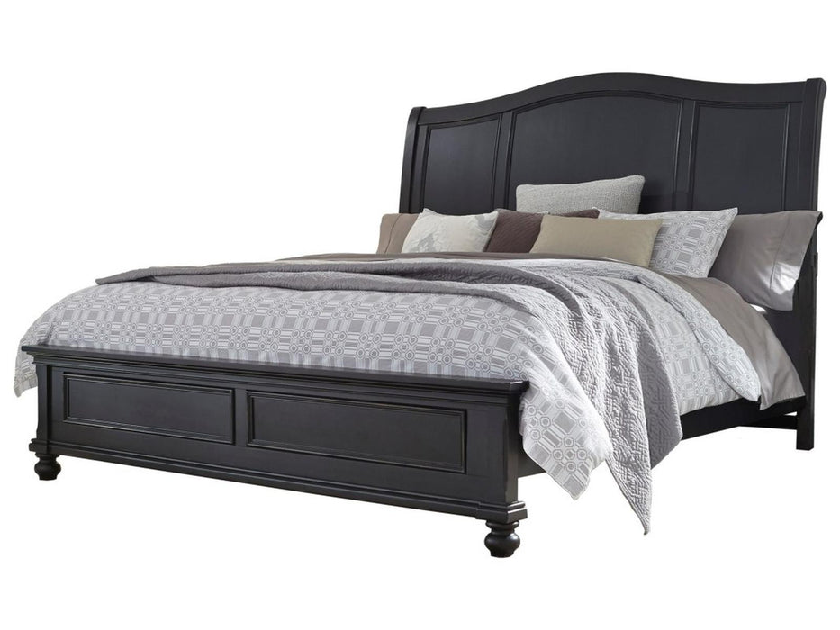 Aspenhome Oxford California King Sleigh Bed in Black image