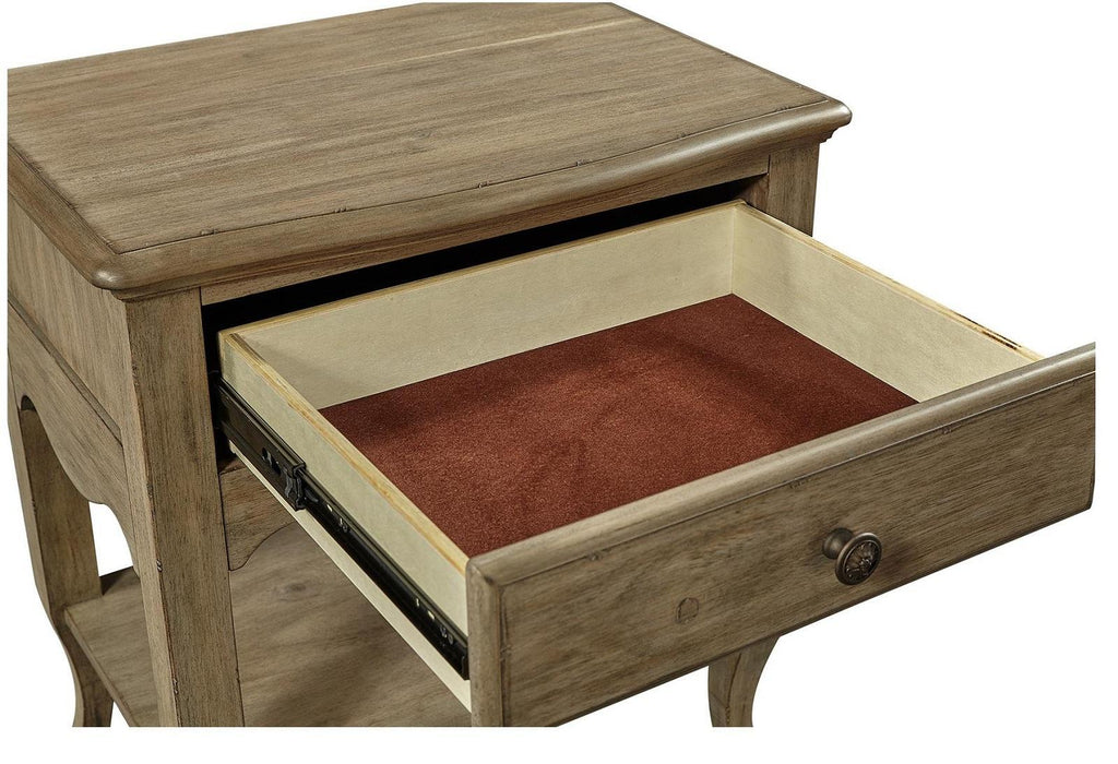 Aspenhome Provence 1 Drawer Nightstand in Patine