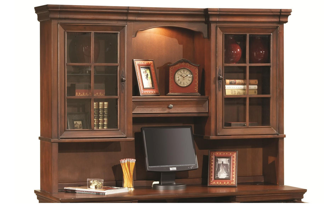 Aspenhome Richmond 66" Credenza Hutch in Charleston Brown