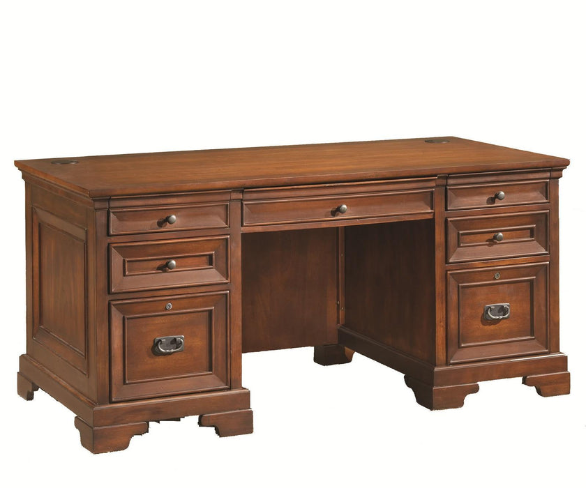 Aspenhome Richmond 66" Executive Desk in Charleston Brown image