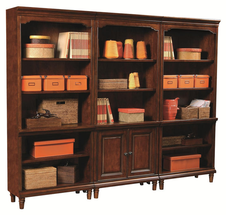 Aspenhome Richmond Open Bookcase in Charleston Brown