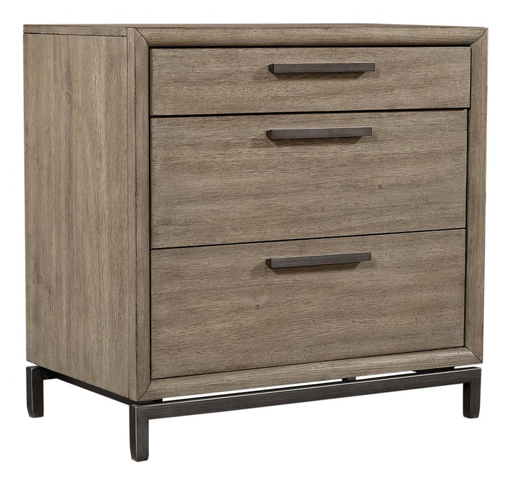 Aspenhome Trellis 3 Drawer Nightstand in Desert Brown image