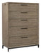 Aspenhome Trellis 5 Drawer Chest in Desert Brown image