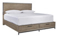 Aspenhome Trellis Queen Panel Storage Bed in Desert Brown image