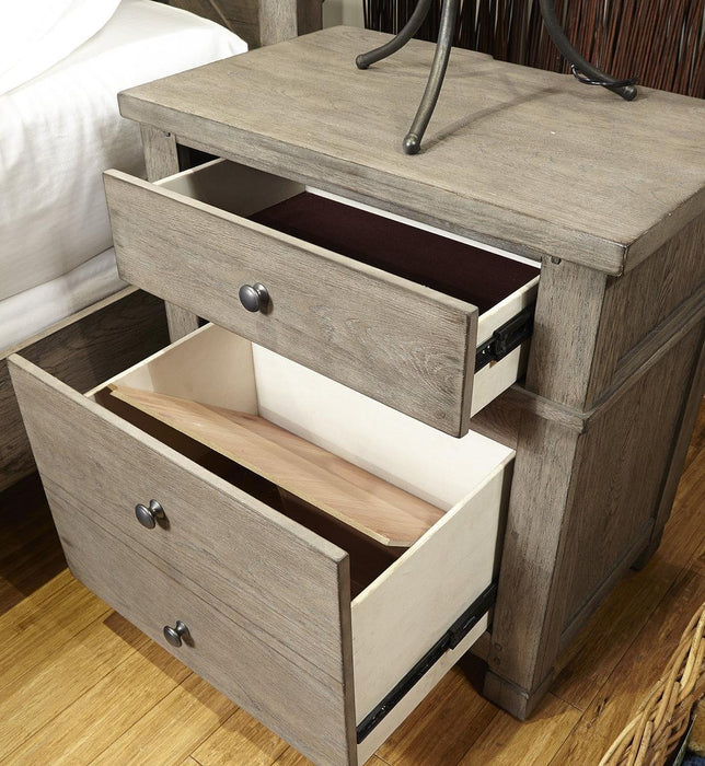 Aspenhome Tucker Two Drawer Nightstand in Stone