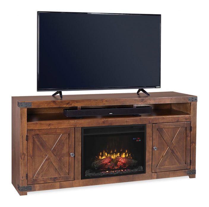 Aspenhome Urban Farmhouse 72" Fireplace Console in Fruitwood image