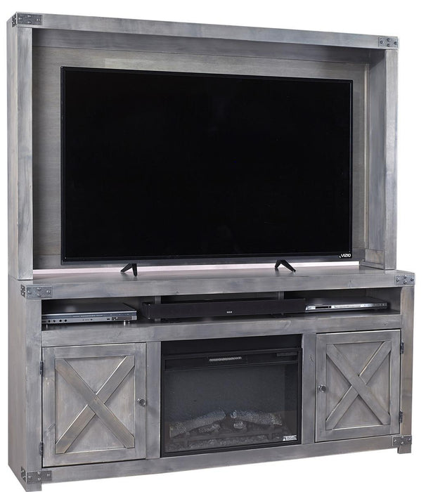 Aspenhome Urban Farmhouse 72" Fireplace Console in Grey