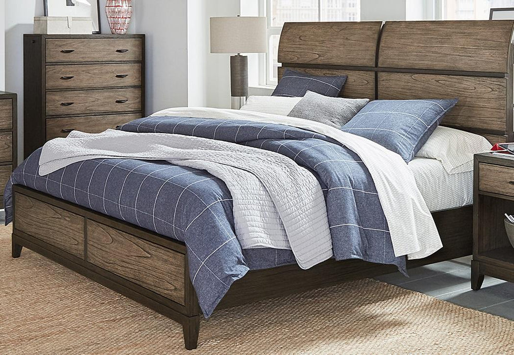 Aspenhome Westlake Queen Sleigh Bed in Portobello image