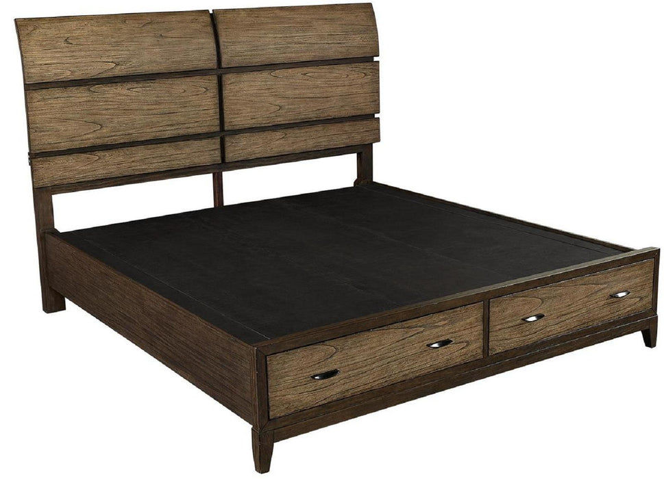 Aspenhome Westlake California King Sleigh Storage Bed in Portobello