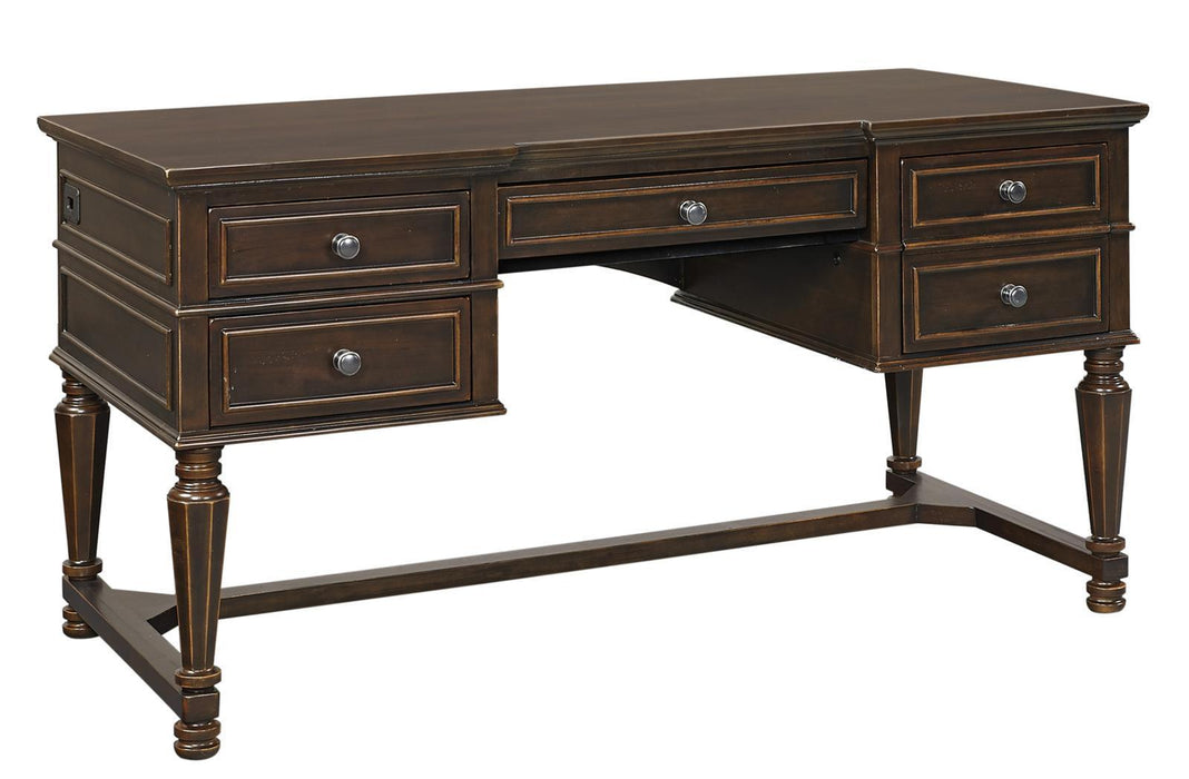 Aspenhome Weston 60" Half Pedestal Desk in Brown image