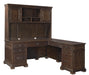 Aspenhome Weston 66" Desk, 48" Return Desk and Hutch in Brown image