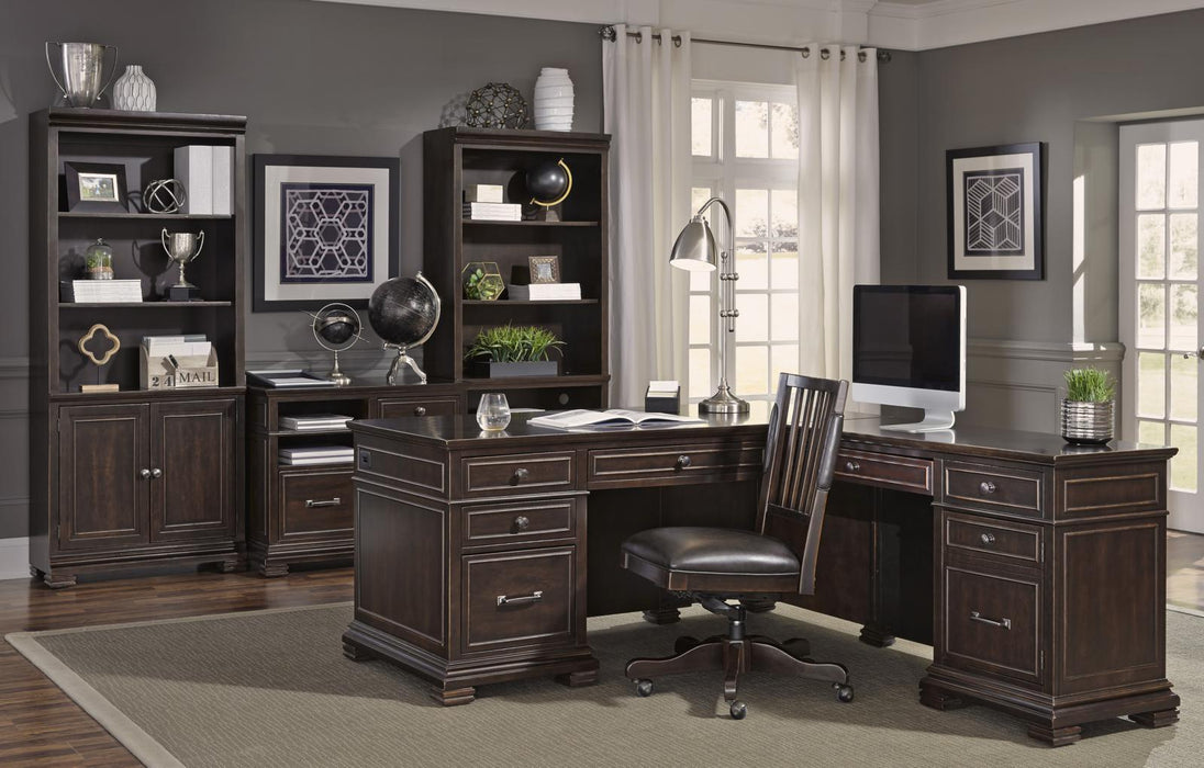 Aspenhome Weston 66" Desk and 48" Return Desk in Brown I35-307/308