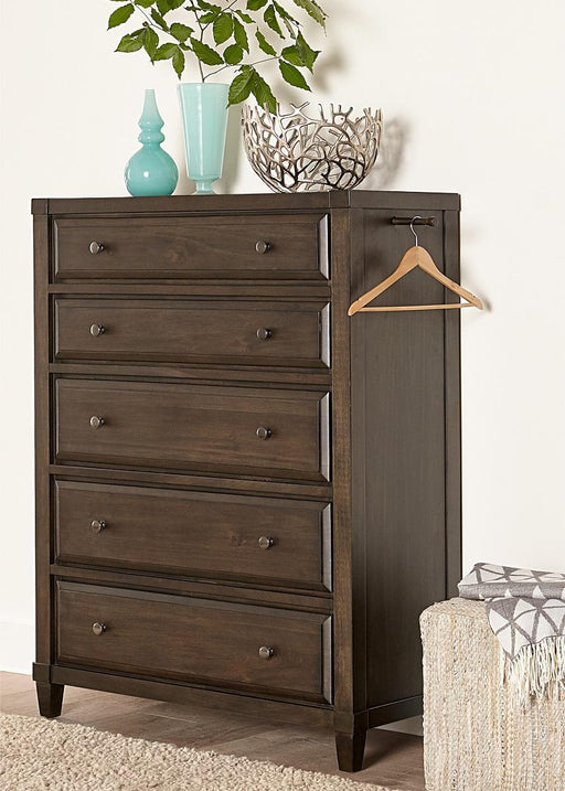 Asphenhome Easton 5 Drawer Chest in Burnt Umber image