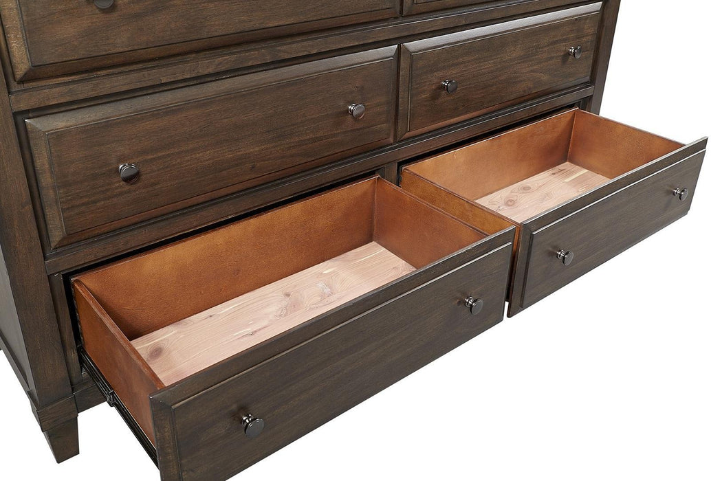 Asphenhome Easton 6 Drawer Dresser in Burnt Umber