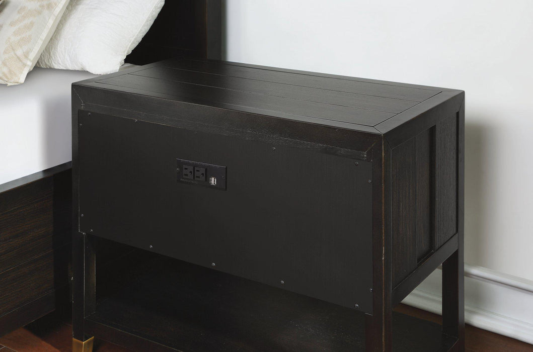 Flexsteel Wynwood Cologne Open Night Stand in Dark Brown