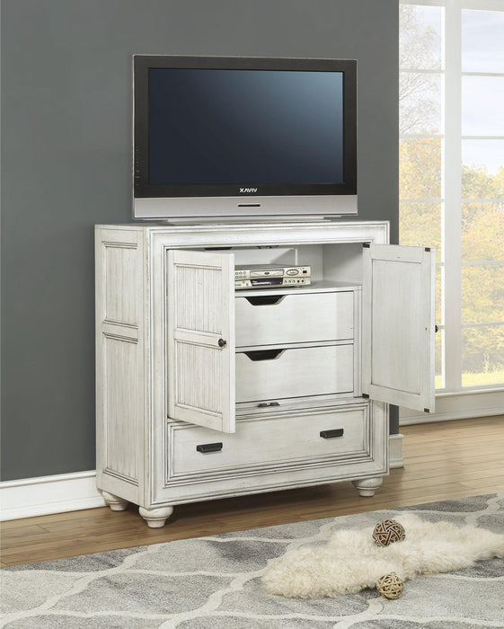 Flexsteel Wynwood Harmony Media Chest in White Wood