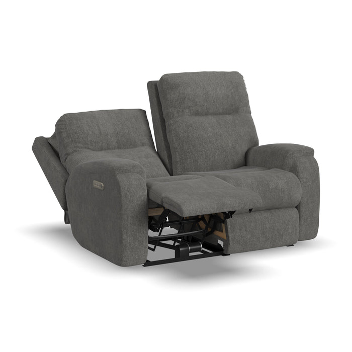 Penn 2860-60L Power Reclining Loveseat with Power Headrests & Lumbar