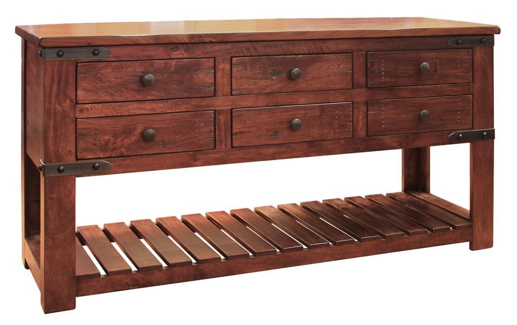 Parota Sofa Table w/6 Drawers image