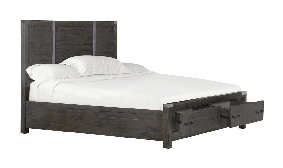 Magnussen Abington Queen Panel Storage Bed in Weathered Charcoal