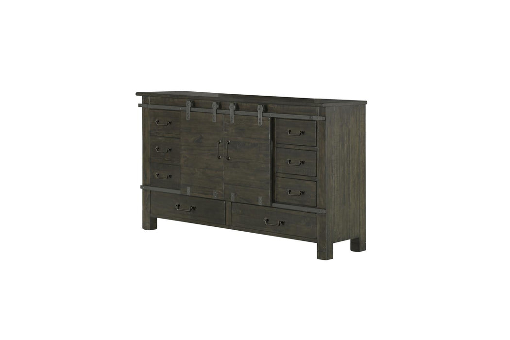 Magnussen Abington Sliding Door Dresser in Weathered Charcoal