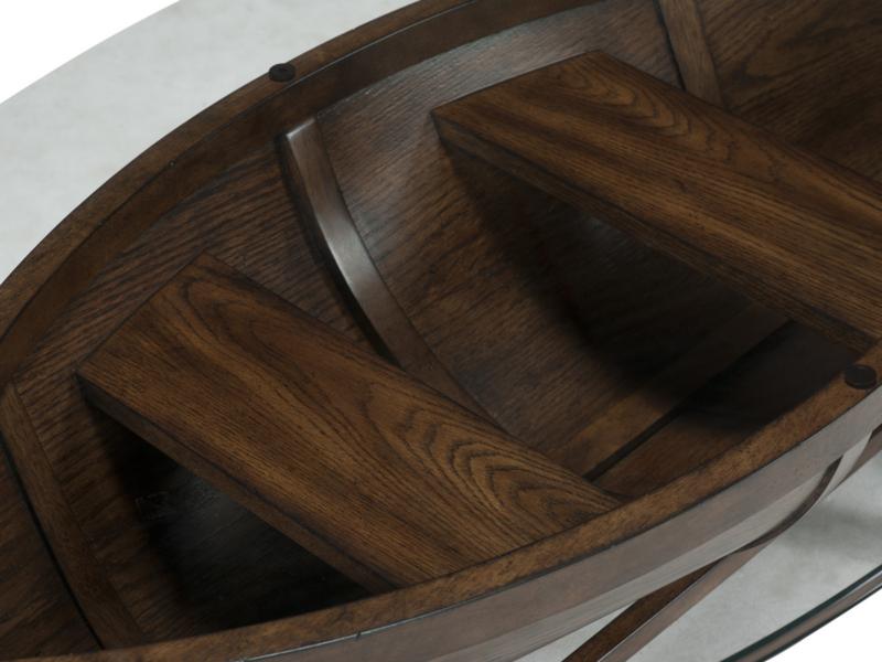 Magnussen Beaufort Oval Cocktail Table in Dark Oak