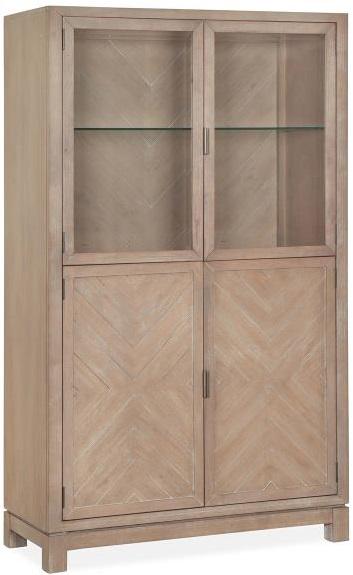 Magnussen Furniture Ainsley Display Cabinet in Cerused Khaki image