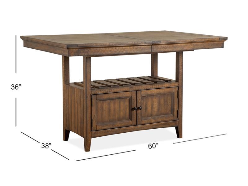 Magnussen Furniture Bay Creek Counter Height Dining Table in Toasted Nutmeg