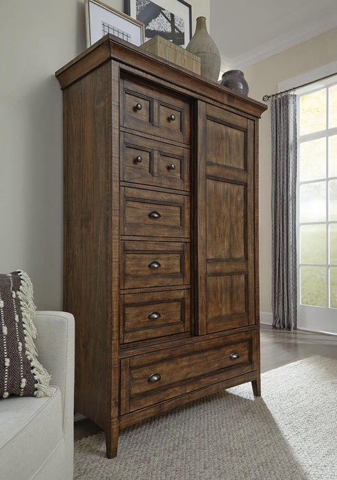 Magnussen Furniture Bay Creek Door Chest in Toasted Nutmeg