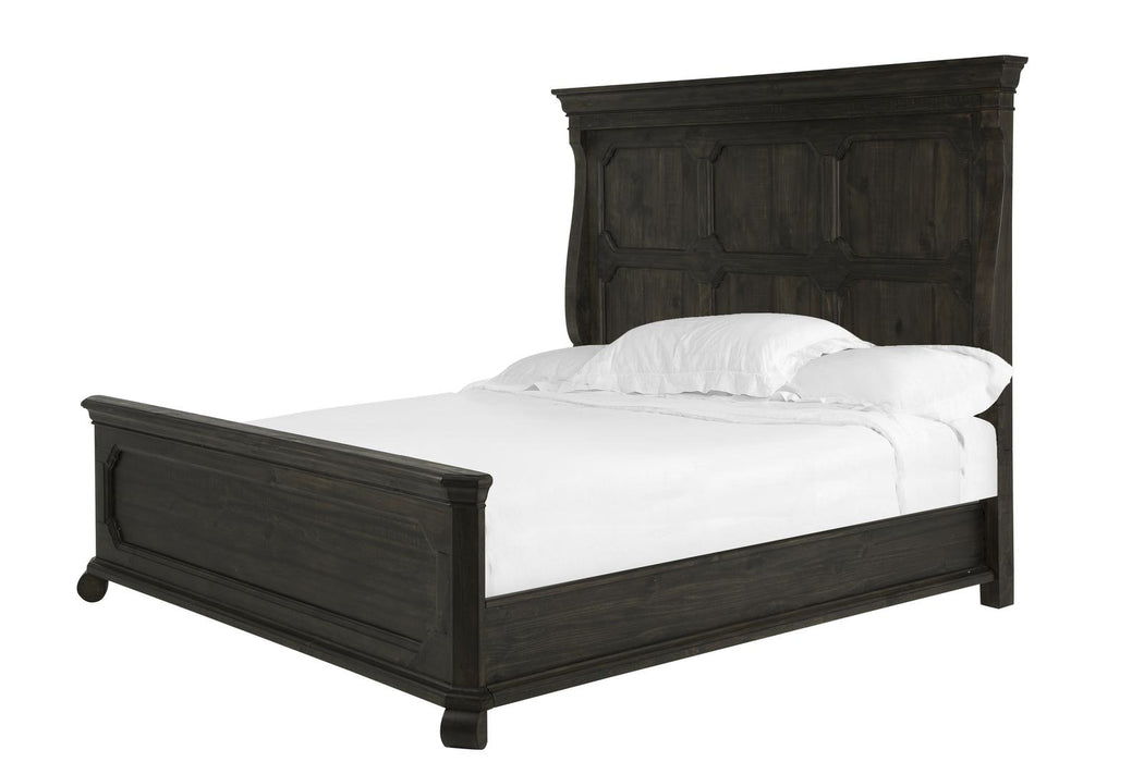 Magnussen Furniture Bellamy California King Panel Bed in Peppercorn