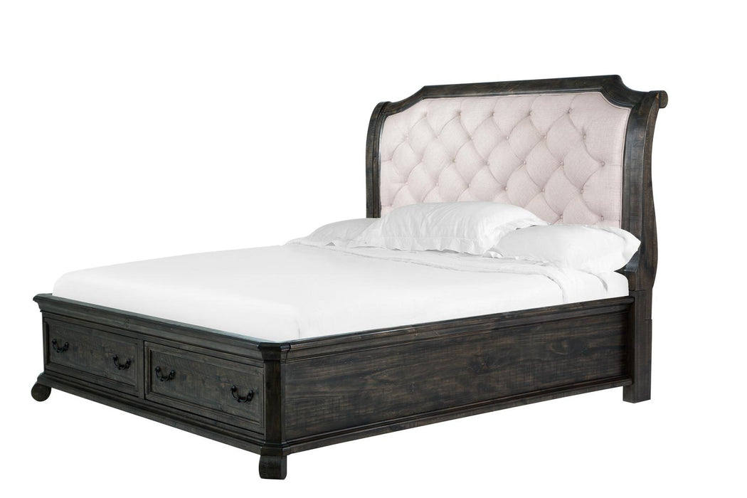 Magnussen Furniture Bellamy California King Sleigh Storage Bed in Peppercorn B2491-73