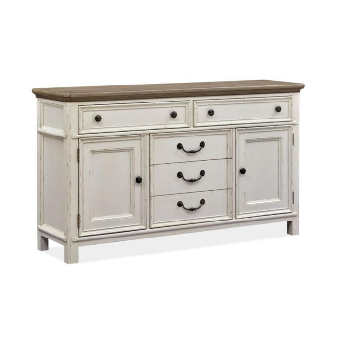 Magnussen Furniture Bellevue Manor Buffet in White Weathered Shutter